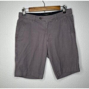 Ted Baker London Mens Size 30 Slim Fit Flat Front Preppy Chino Gray Shorts
